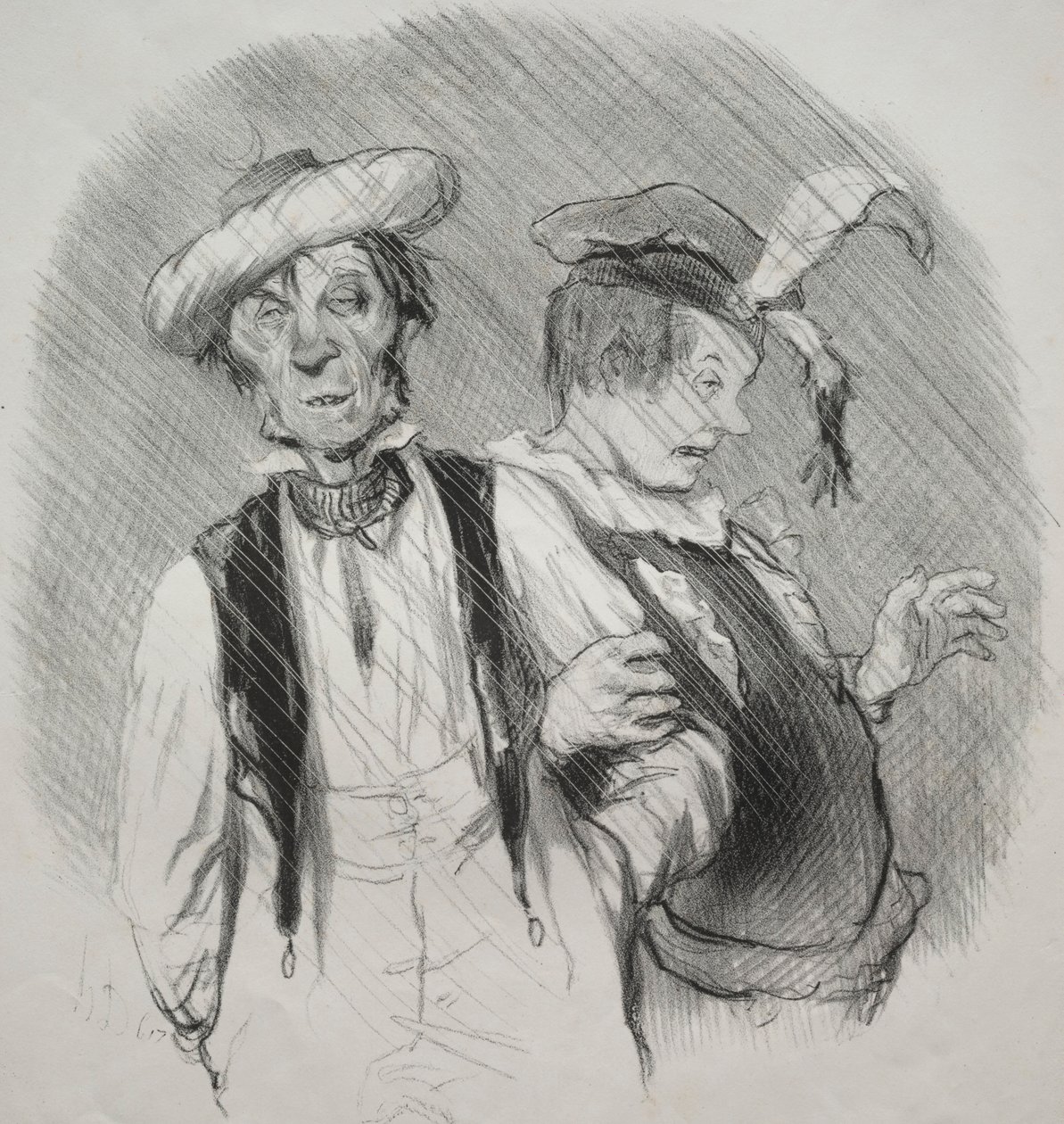 Livets vakre dager, plate 18: Mardi gras, 1844. av Honoré Daumier