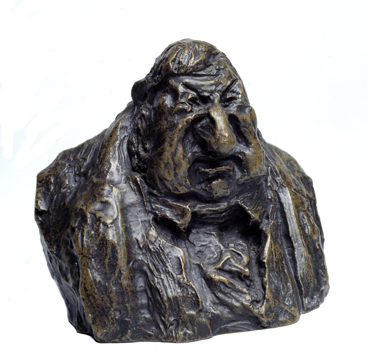 Bystene massevis av "Celebrites du Juste Milieu" "" karikatur av Jean Marie Fruchard (1786 - 1872), stedfortreder. Le Degout personifiserte 'Skulptur av Honore Daumier (1808-1879) Musee des Beaux Arts fra 1800-tallet, Palais Longcha av Honoré Daumier