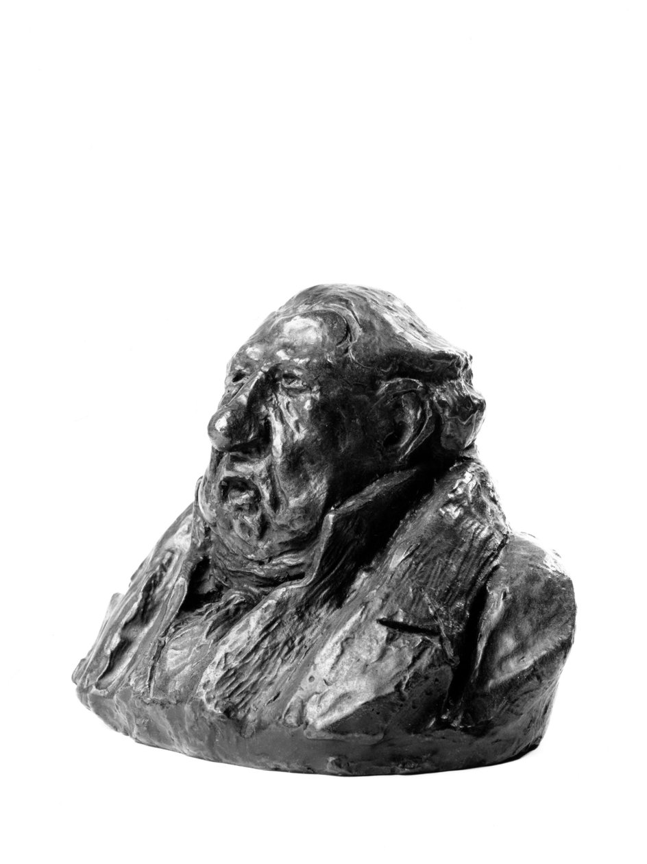 Bystene av "" Celebrites du Juste Milieu"" "" Karikatur av Jean Marie Harle dit Harle pere (1765-1838), stedfortreder. Kaken"". Skulptur av Honore Daumier (1808-1879) 1800-tallet. Inv L 48,23 Dim i cm H 13 x L 1 Musee des Beaux Arts, Palais Lon av Honoré Daumier