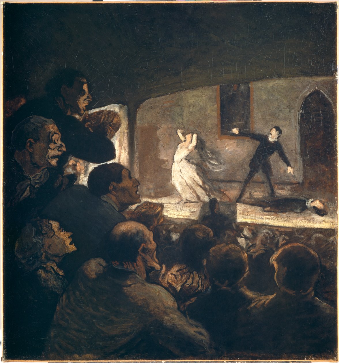 Dramaet, ca 1860 (olje på lerret) av Honoré Daumier