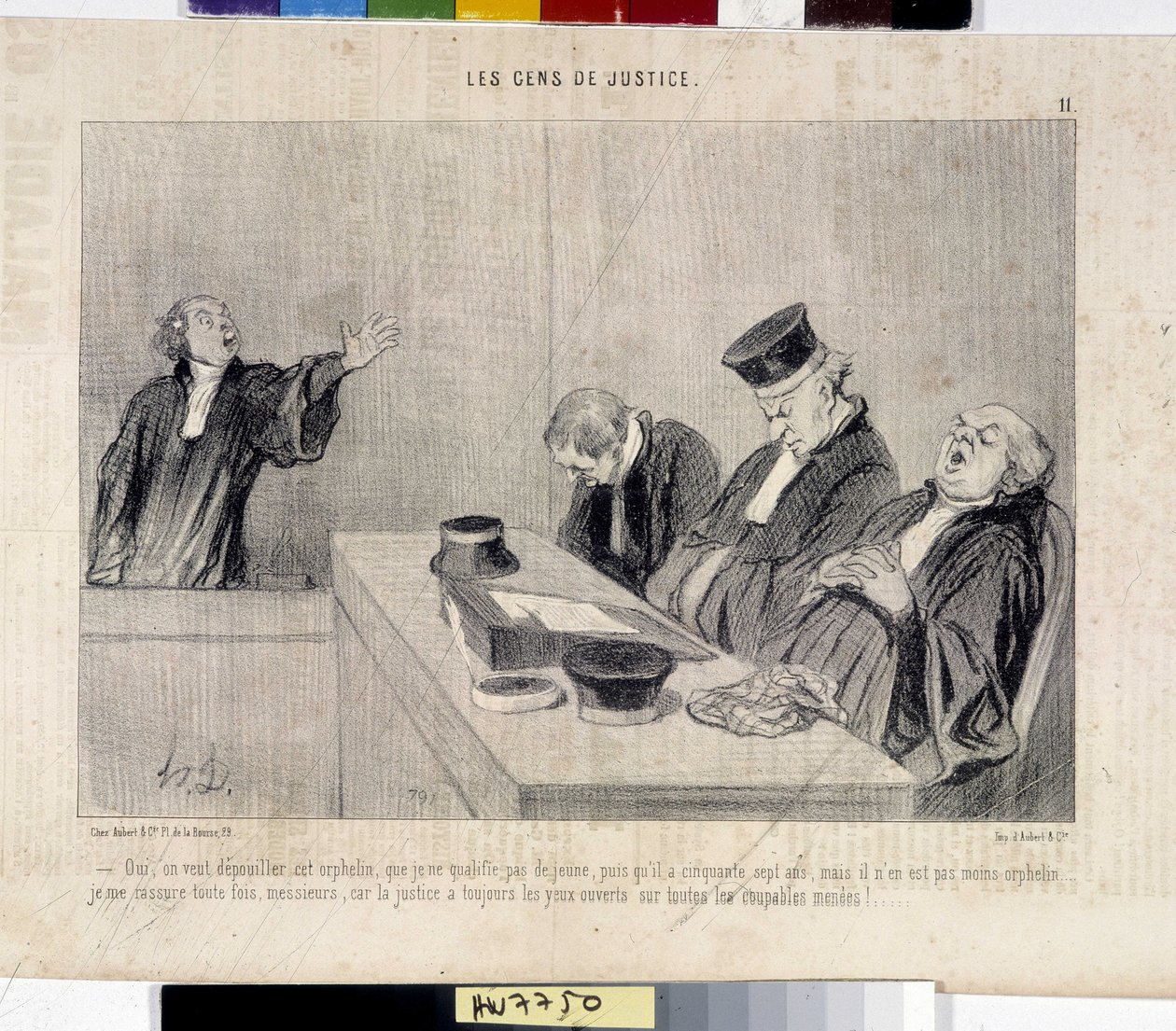 Rettferdighetens folk. Tegneserie av Honore Daumier (1808-1879), fra avisen Le” Charivari””, 37,5x28. Musee des Beaux Arts, Palais Longchamp, Marseille. av Honoré Daumier