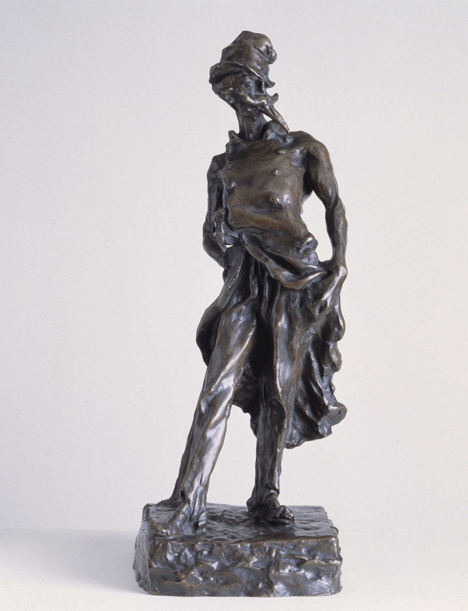 The ratapoil, en politisk tegneserieskaper som representerer republikkens gravegraver. Bronseskulptur med sand av Honore Daumier (1808-1879) av Honoré Daumier