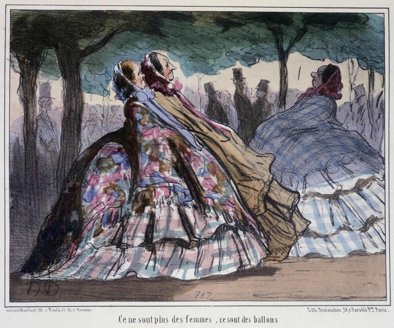 De er ikke kvinner, de er ballonger - av Daumier av Honoré Daumier