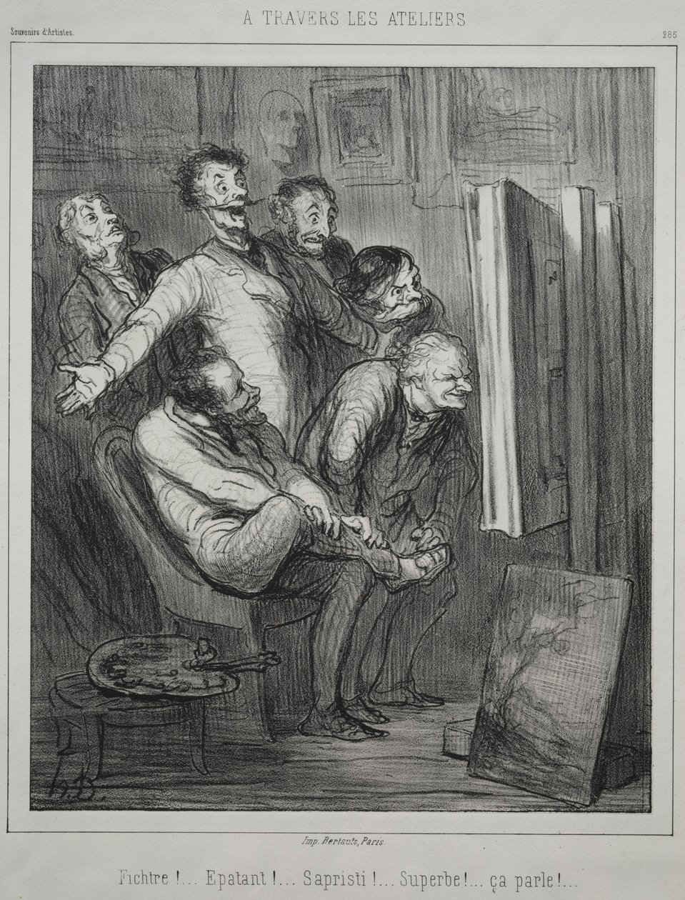 Gjennom studioene, 1862. av Honoré Daumier