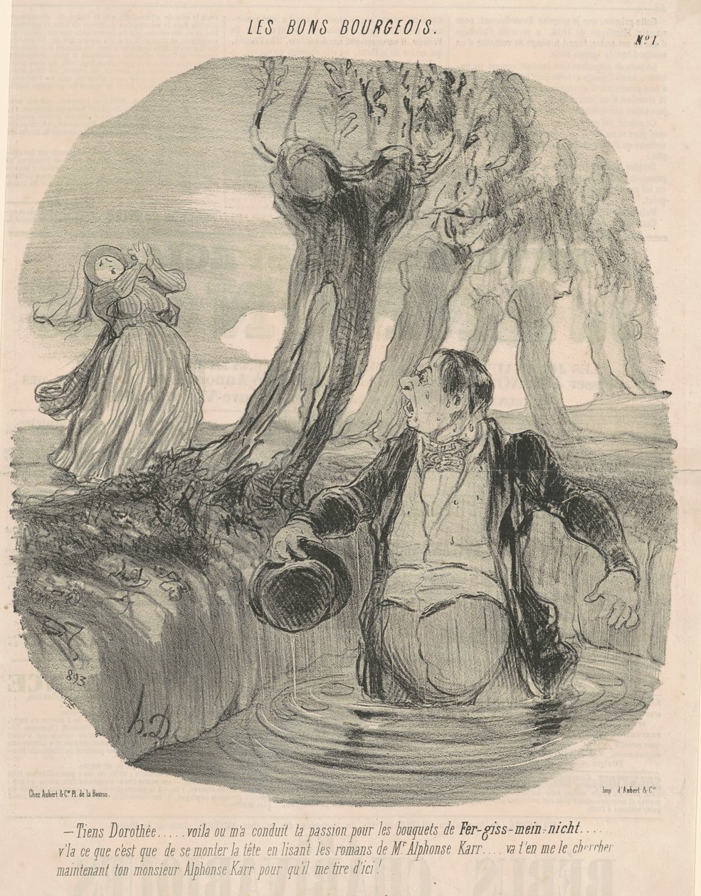 Hei Dorothée... Her er jeg blitt ført... av Honoré Daumier
