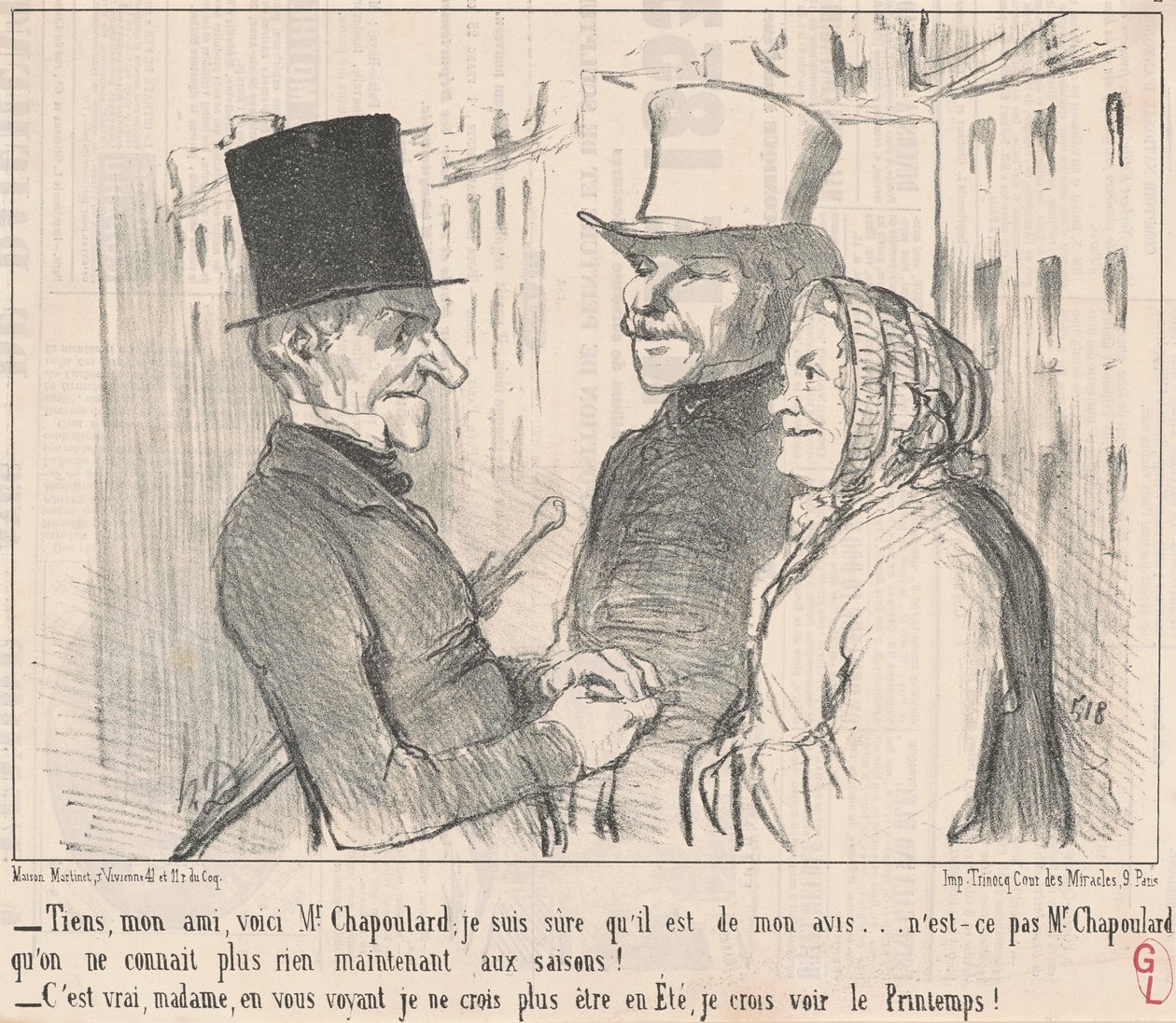 Her, min venn, her er Mr. Chapoulard... av Honoré Daumier
