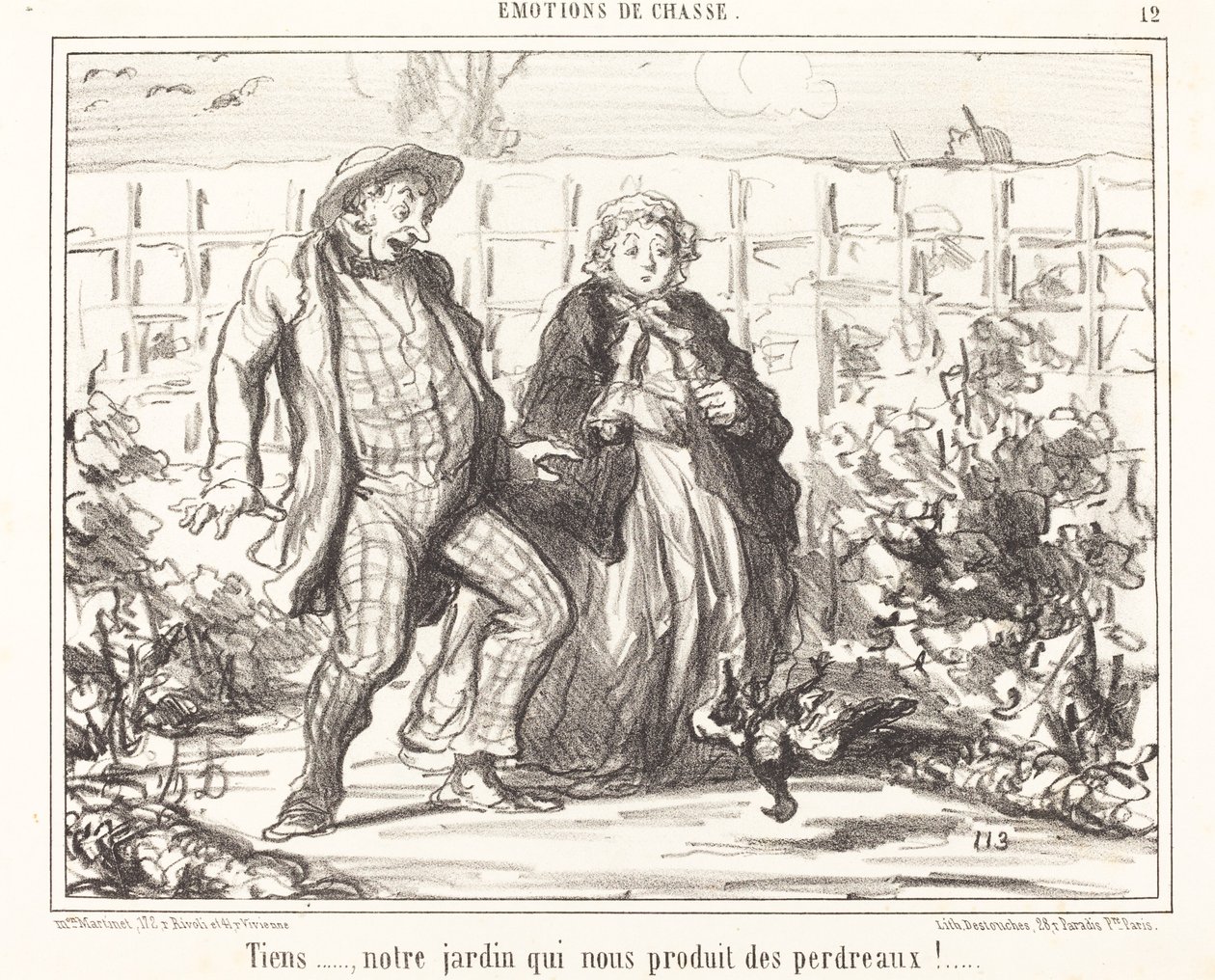 Her... hagen vår... produserer rapphøns!... av Honoré Daumier