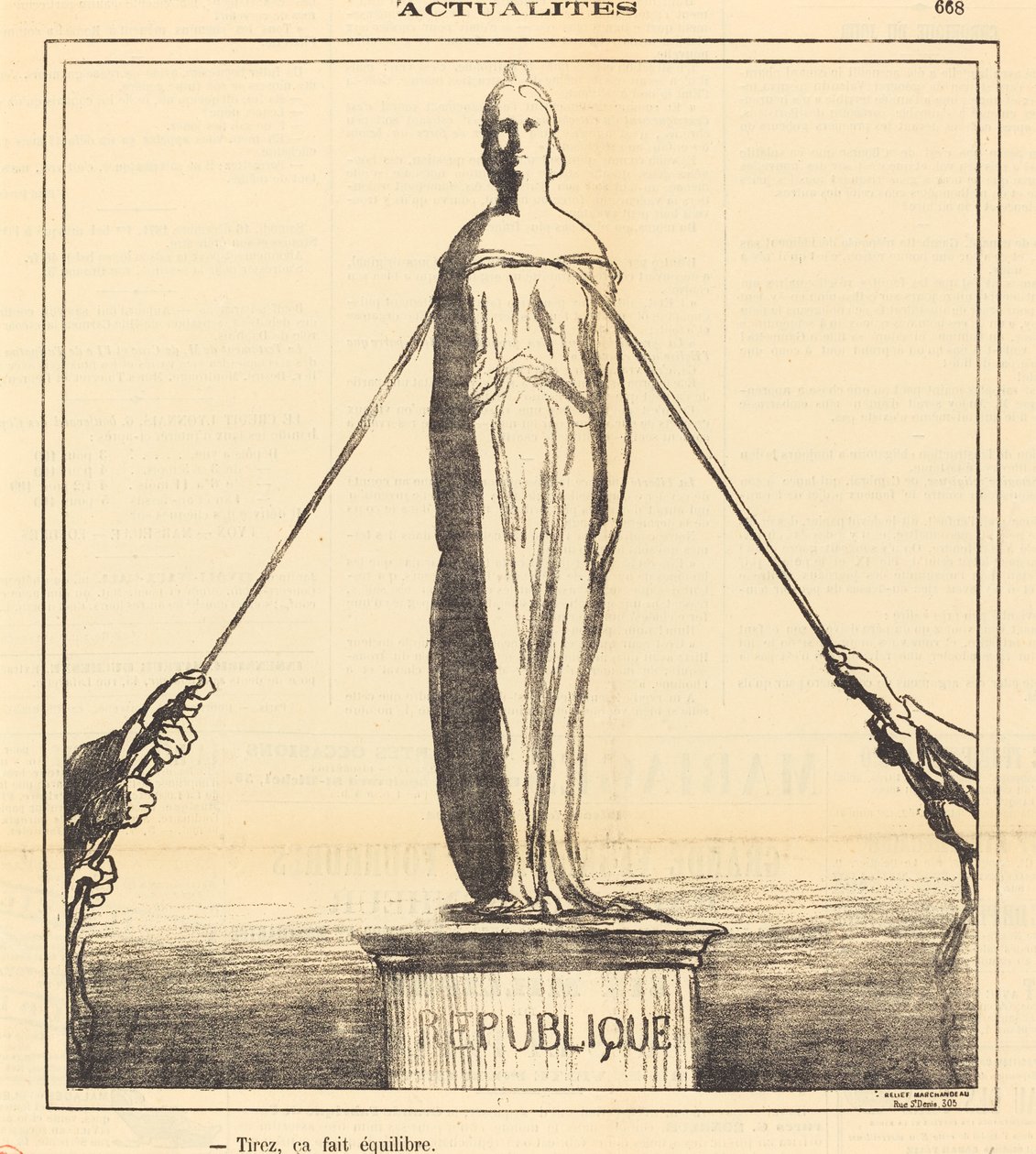 Skyt, det balanserer av Honoré Daumier