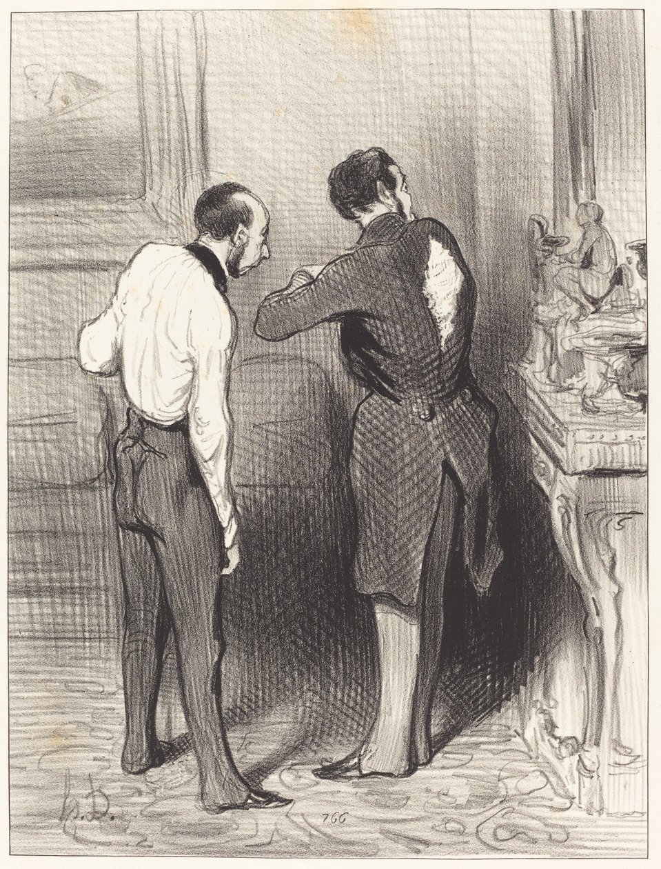 Kjolen din passer meg, jeg låner den... av Honoré Daumier