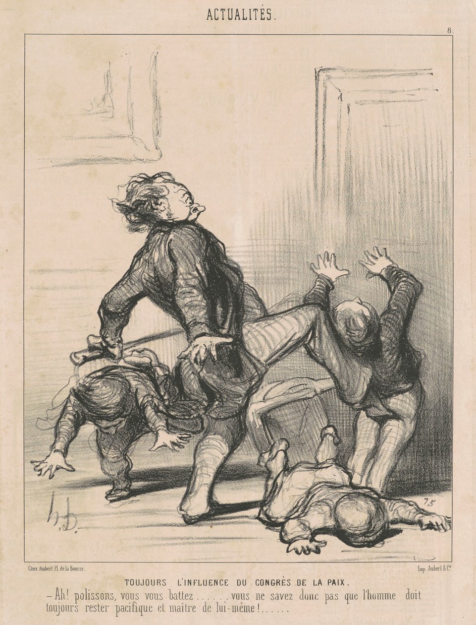 Fortsatt innflytelsen fra fredskongressen... av Honoré Daumier