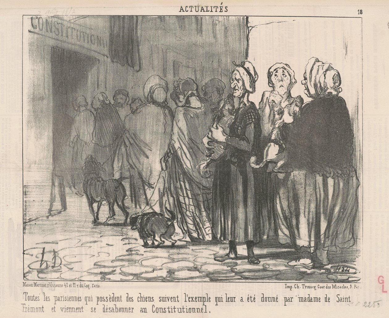 Alle pariserne som eier hunder... av Honoré Daumier