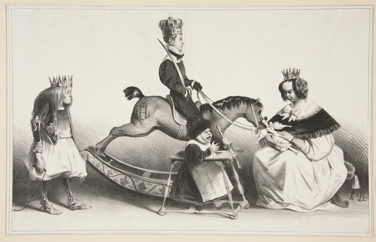 Veldig høy og veldig kraftig legitim sennep og sennep av Honoré Daumier