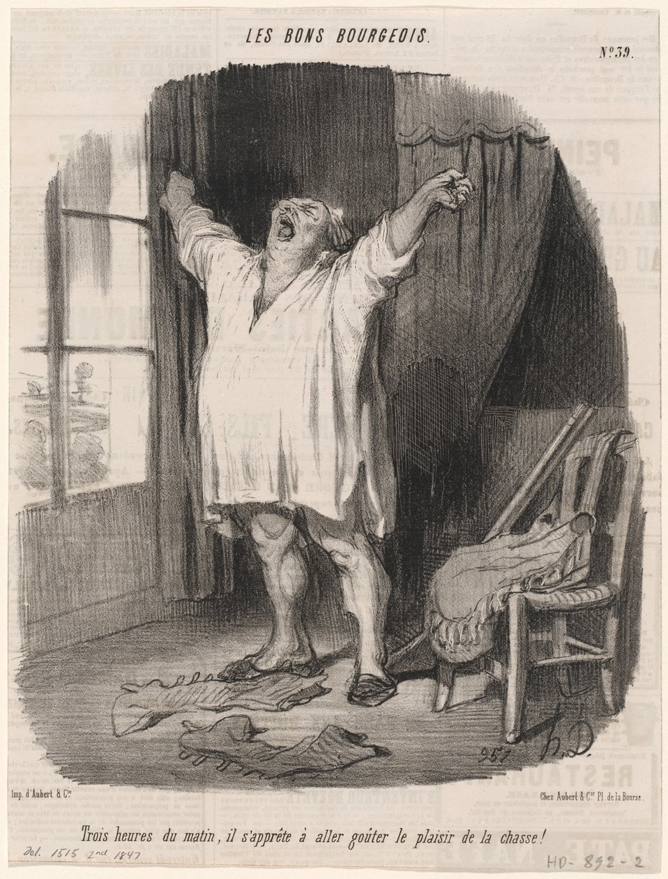 Klokken tre om morgenen... av Honoré Daumier