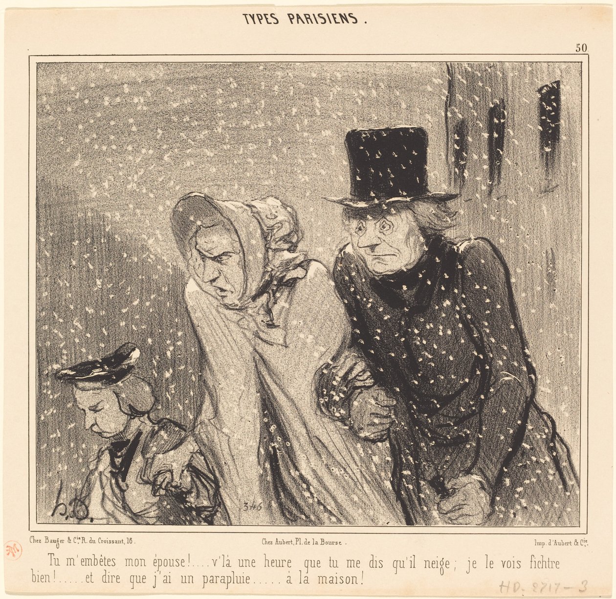 Du plager meg, min kone!... her er en time... av Honoré Daumier