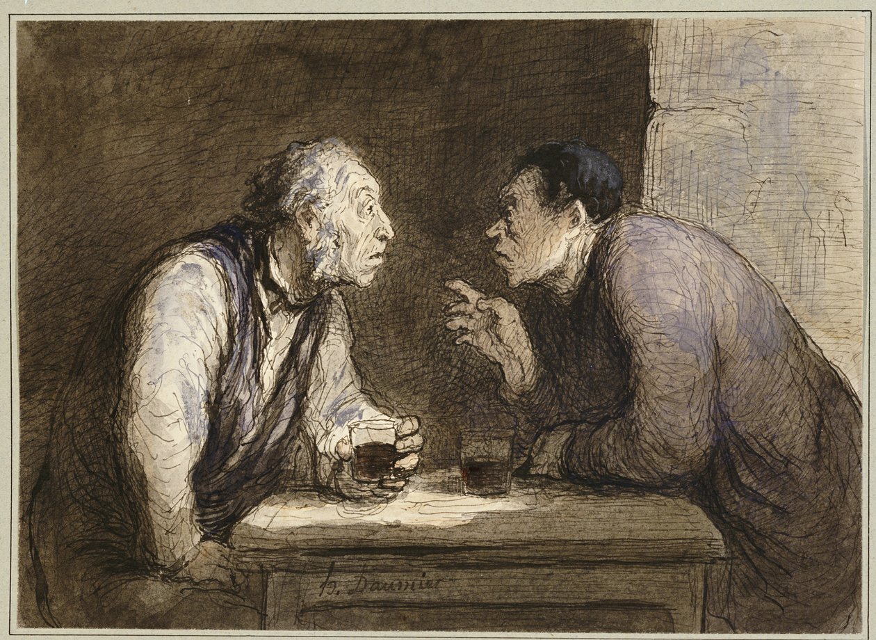 To drikker, ca. 1857-69 av Honoré Daumier