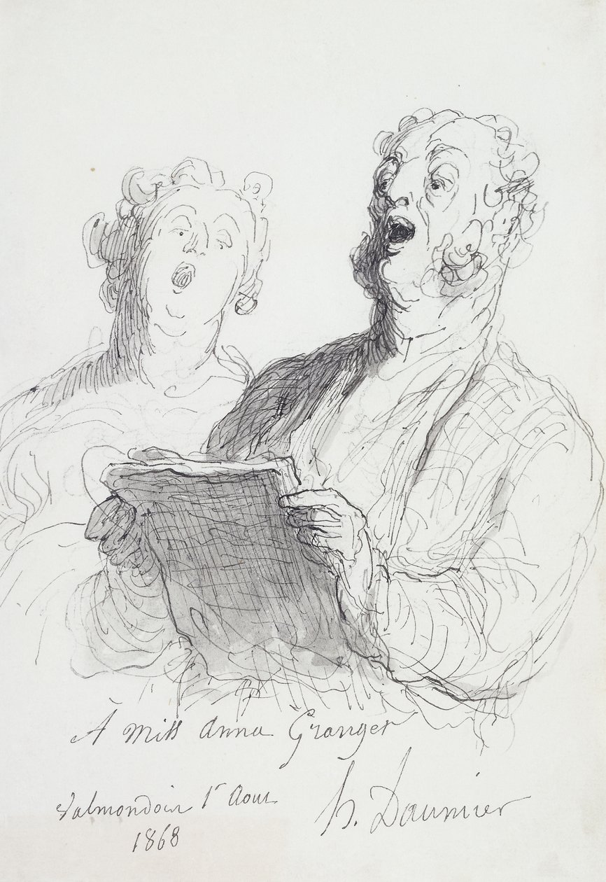 To sangere; To sangere, 1868 av Honoré Daumier