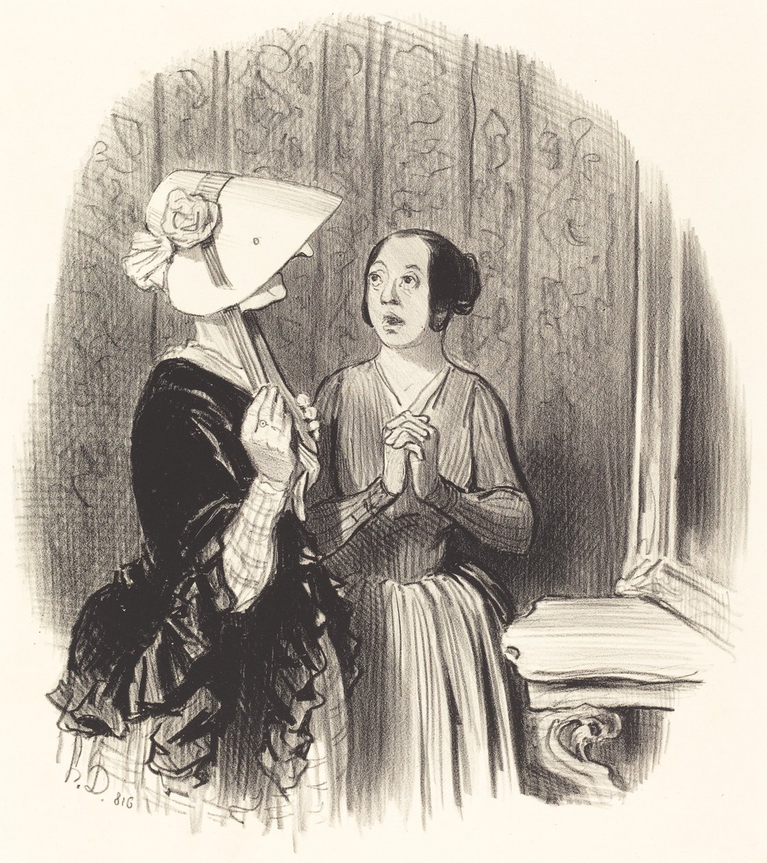En Pamela lue av Honoré Daumier