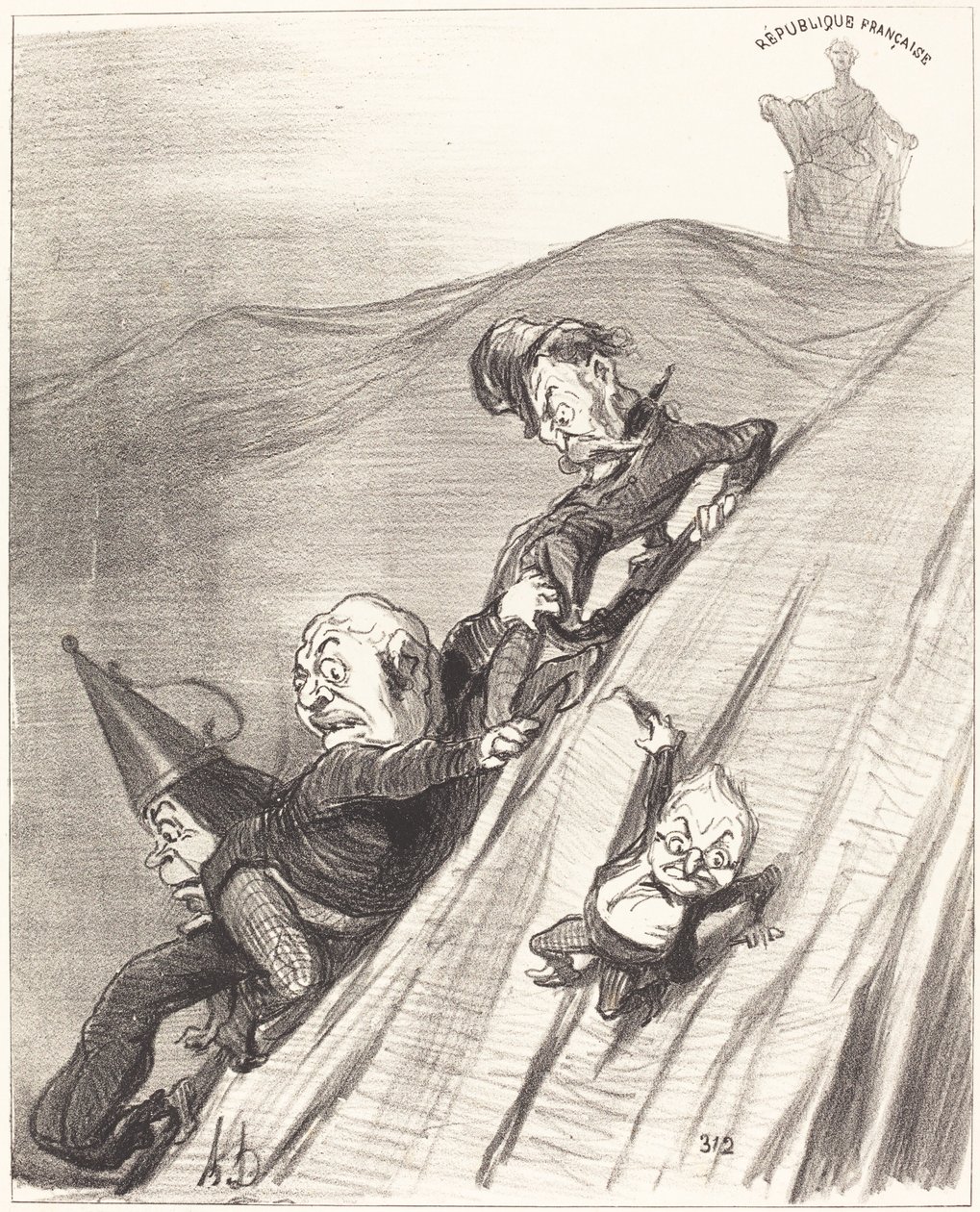 En farlig vei av Honoré Daumier