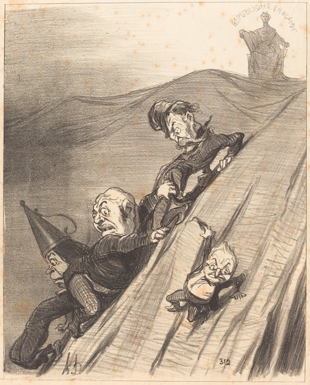 En farlig vei av Honoré Daumier