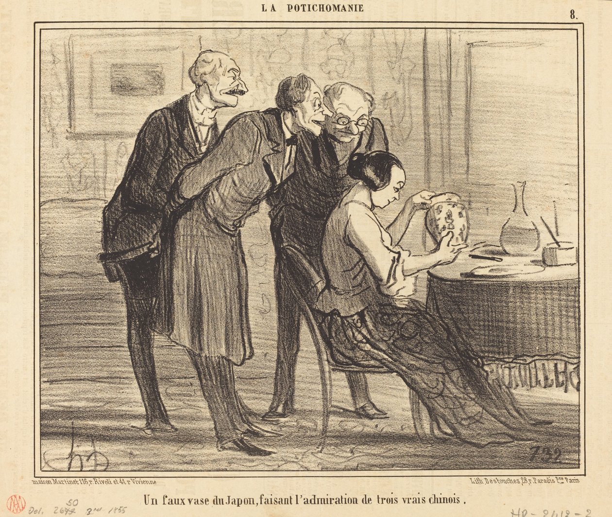 En falsk vase fra Japan som lager... av Honoré Daumier