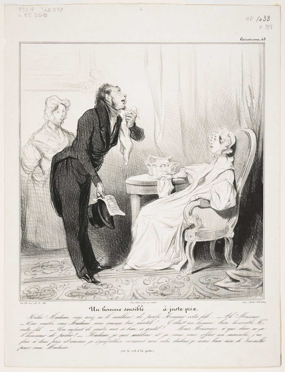 En følsom mann (Caricaturana 43) av Honoré Daumier