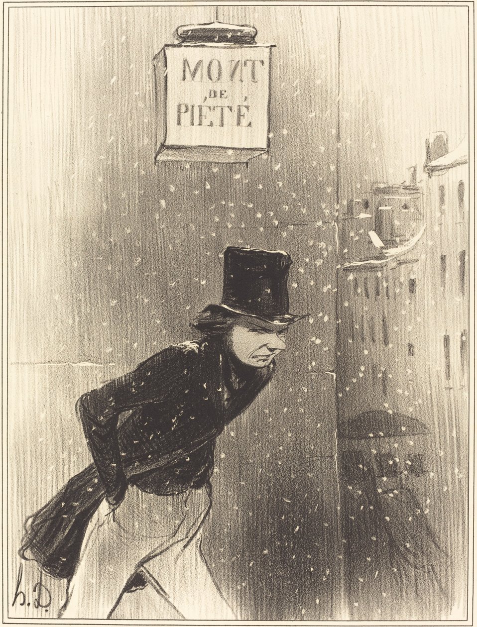 En gentleman under sin virksomhet av Honoré Daumier