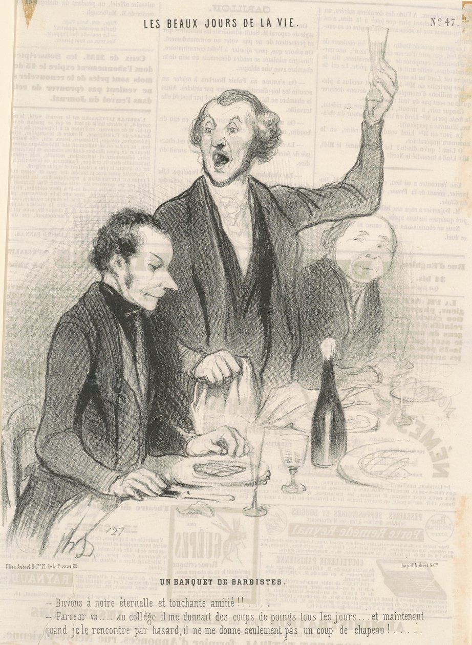 En bankett med barbies av Honoré Daumier