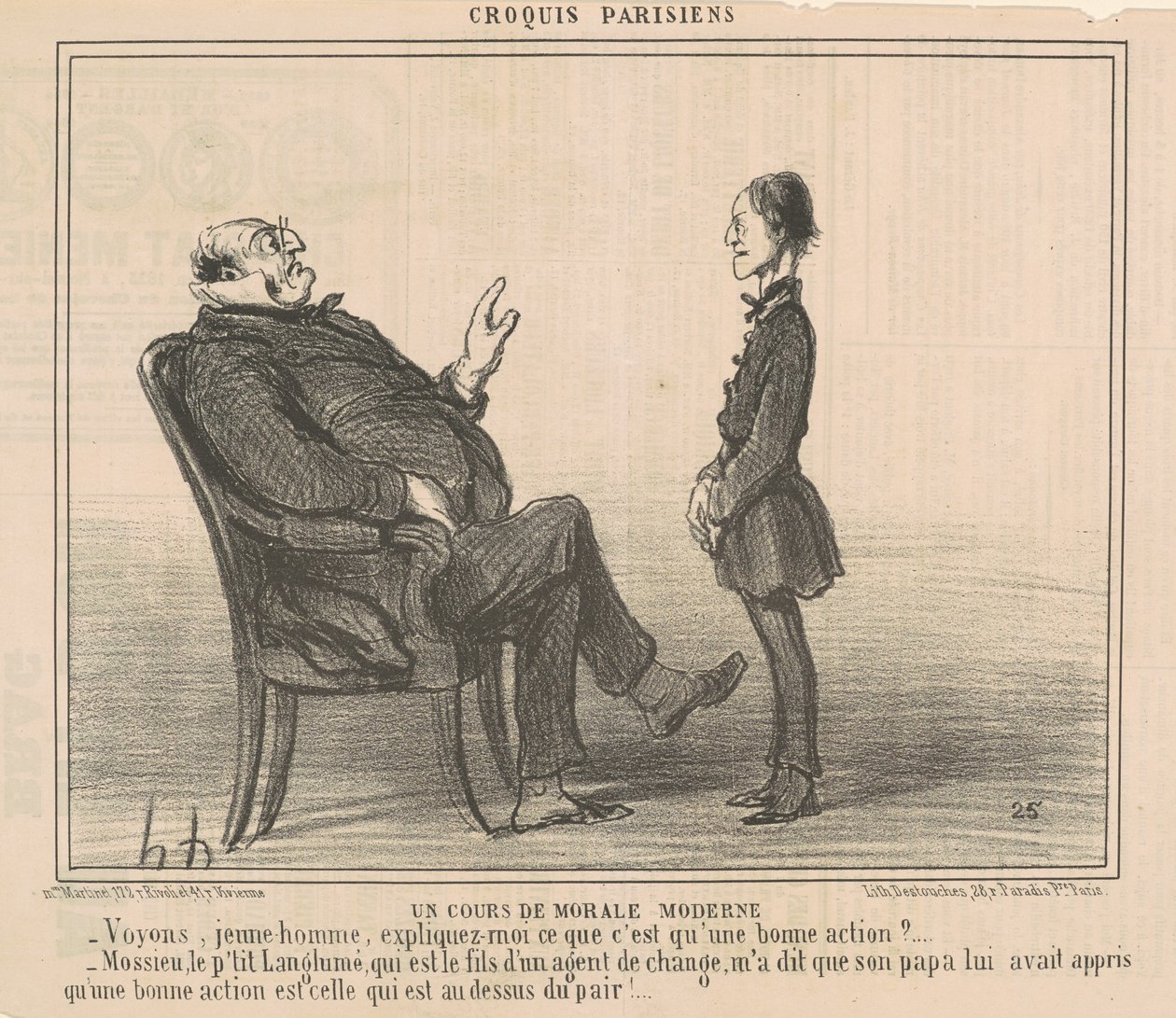 En leksjon i moderne moral av Honoré Daumier