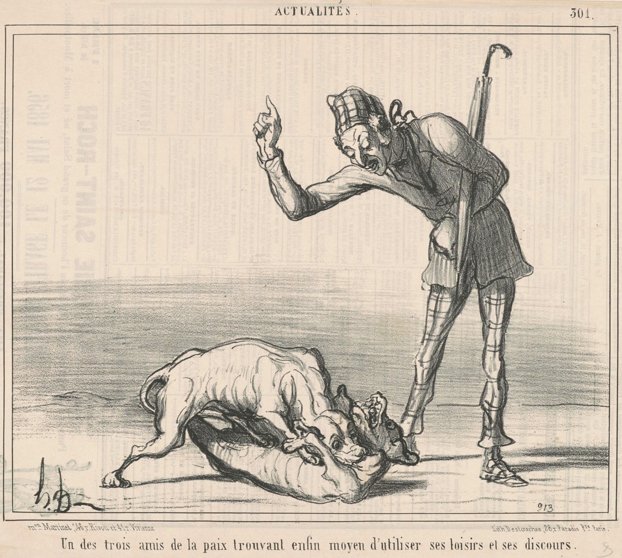 En av de tre fredens venner... av Honoré Daumier