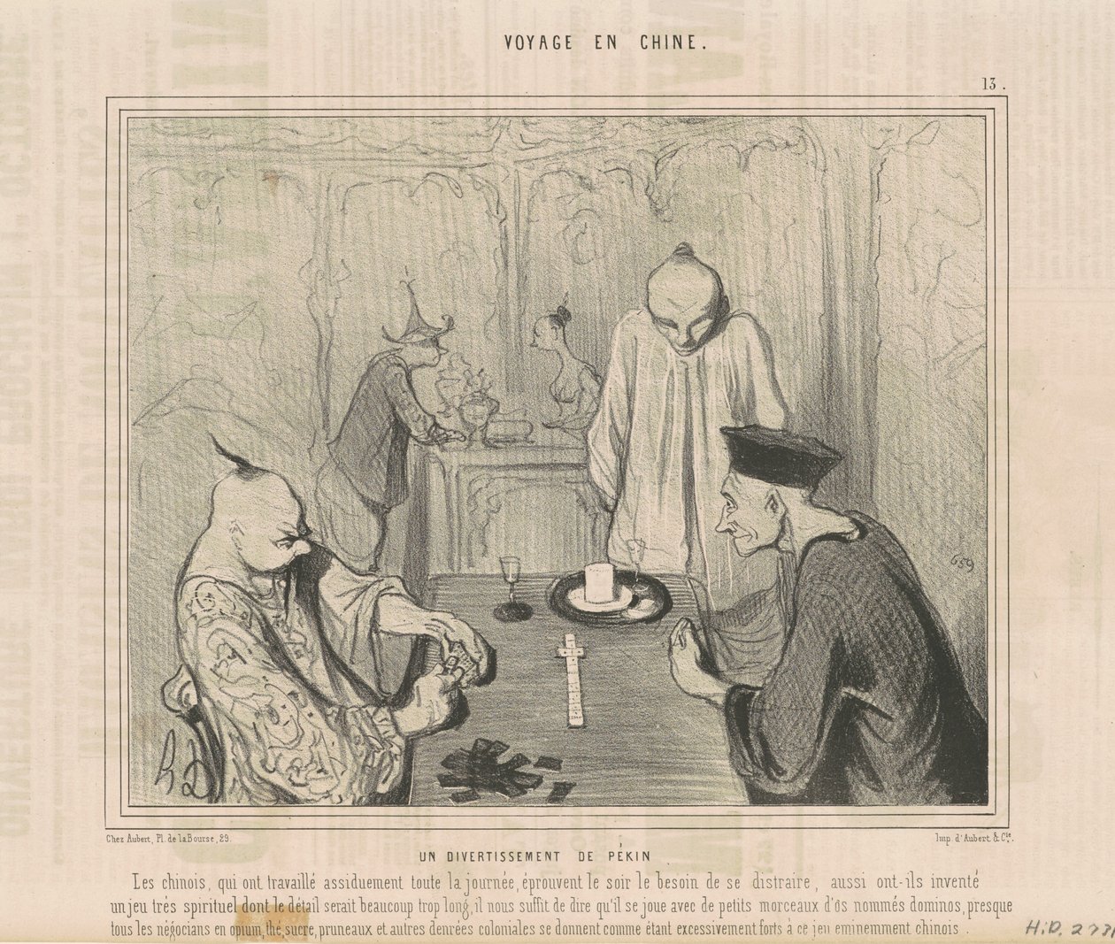 beijing underholdning av Honoré Daumier