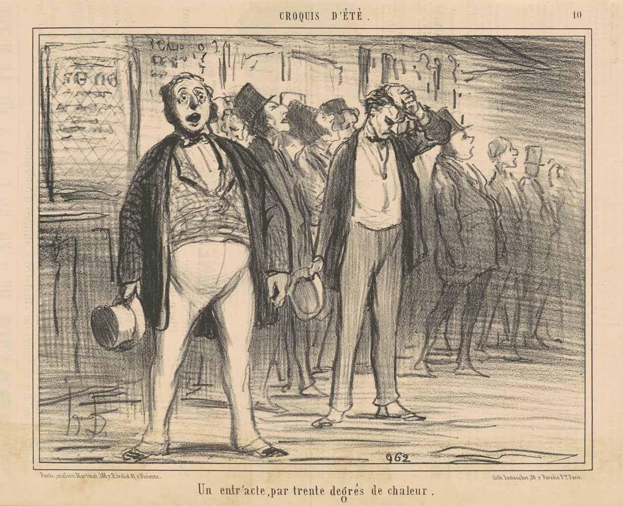 En pause, i tretti varmegrader av Honoré Daumier
