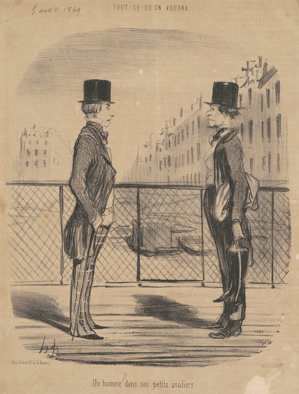 En mann i sine små sko av Honoré Daumier