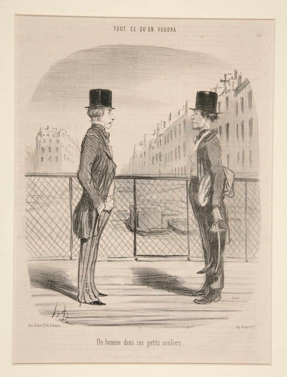 En mann i sine små sko, fra Tout Ce Qu av Honoré Daumier