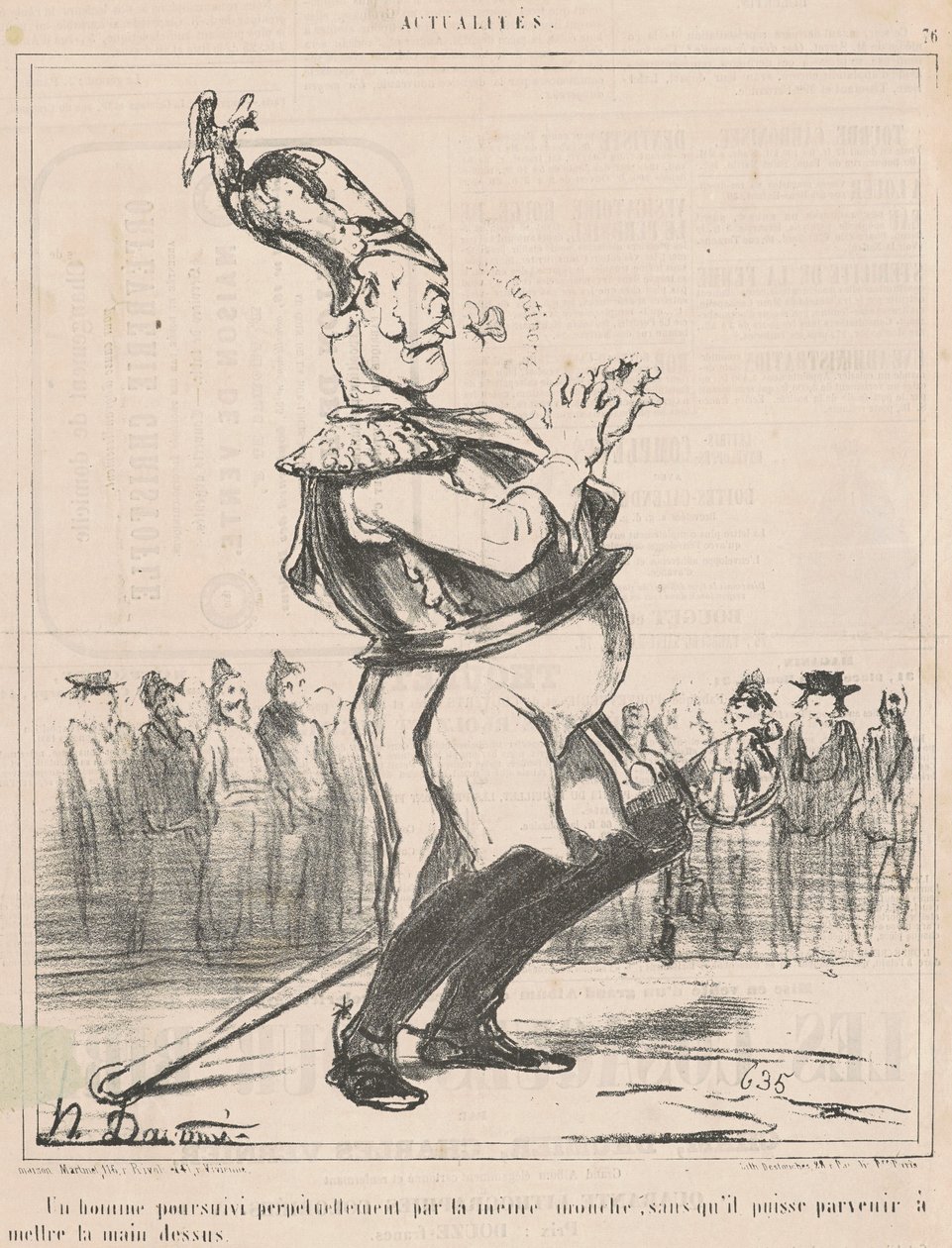 En mann som blir jaget... av Honoré Daumier