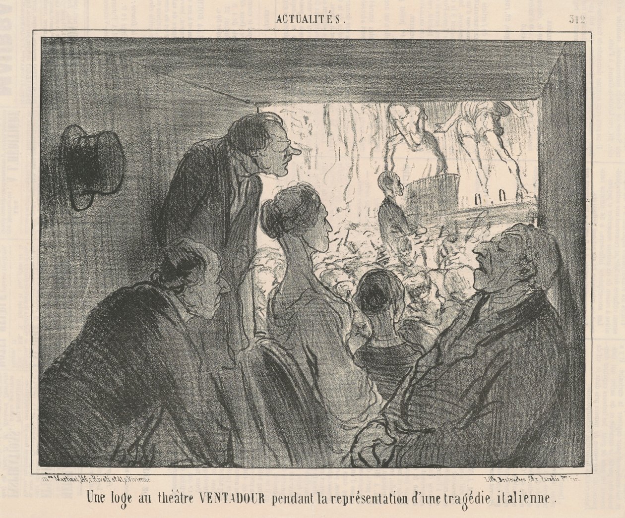 En boks på VENTADOUR-teatret... av Honoré Daumier