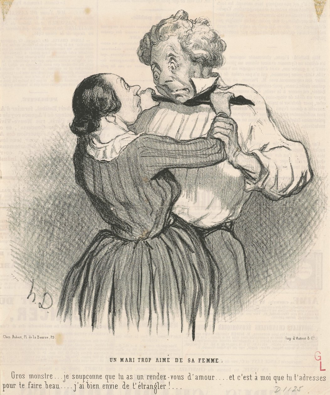 En mann for elsket av sin kone av Honoré Daumier