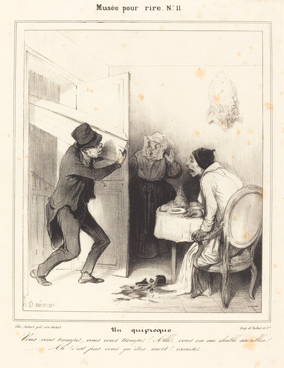 En misforståelse - Du tar feil... dra... til helvete... av Honoré Daumier