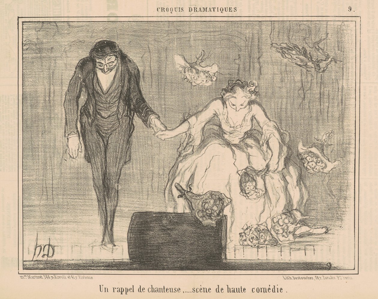 En påminnelse om en sanger... av Honoré Daumier
