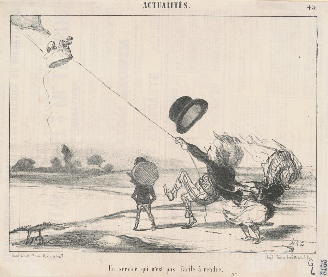 En tjeneste ... ikke lett å yte av Honoré Daumier