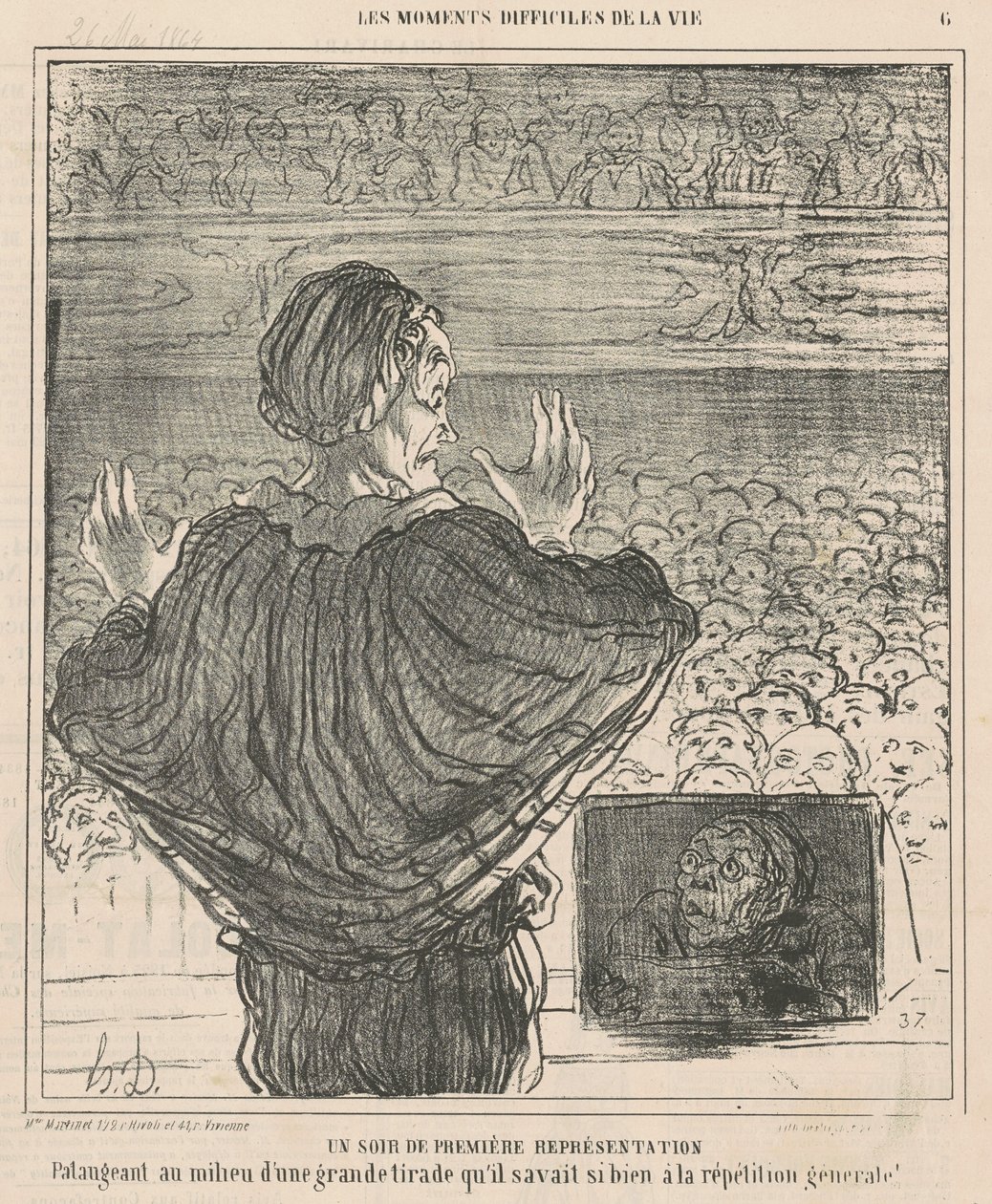 En første forestillingskveld av Honoré Daumier