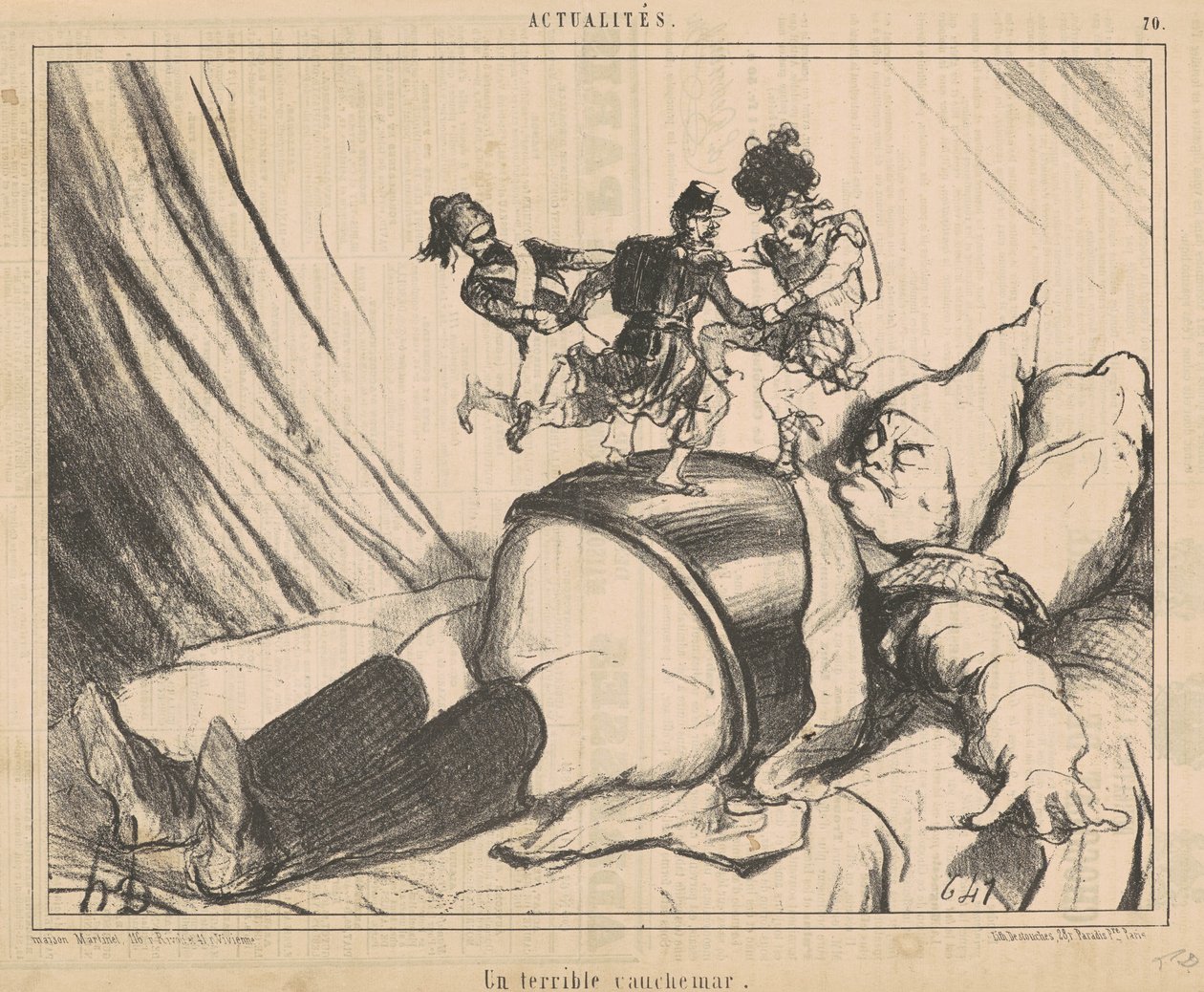 Et forferdelig mareritt av Honoré Daumier