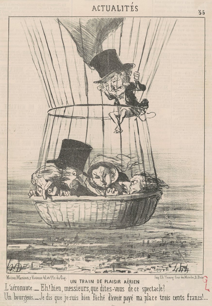 Et lysttog fra luften av Honoré Daumier