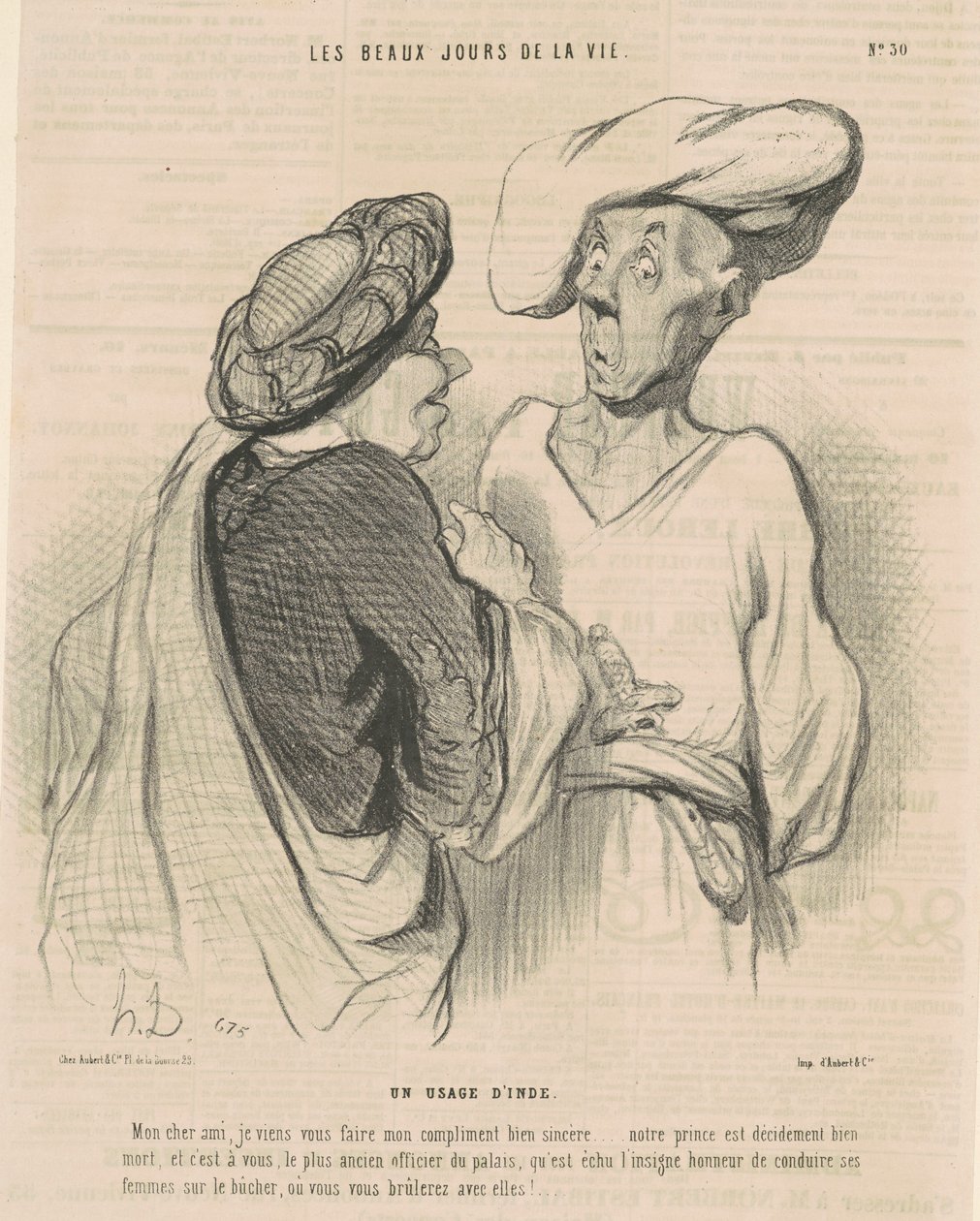 En skikk fra India av Honoré Daumier