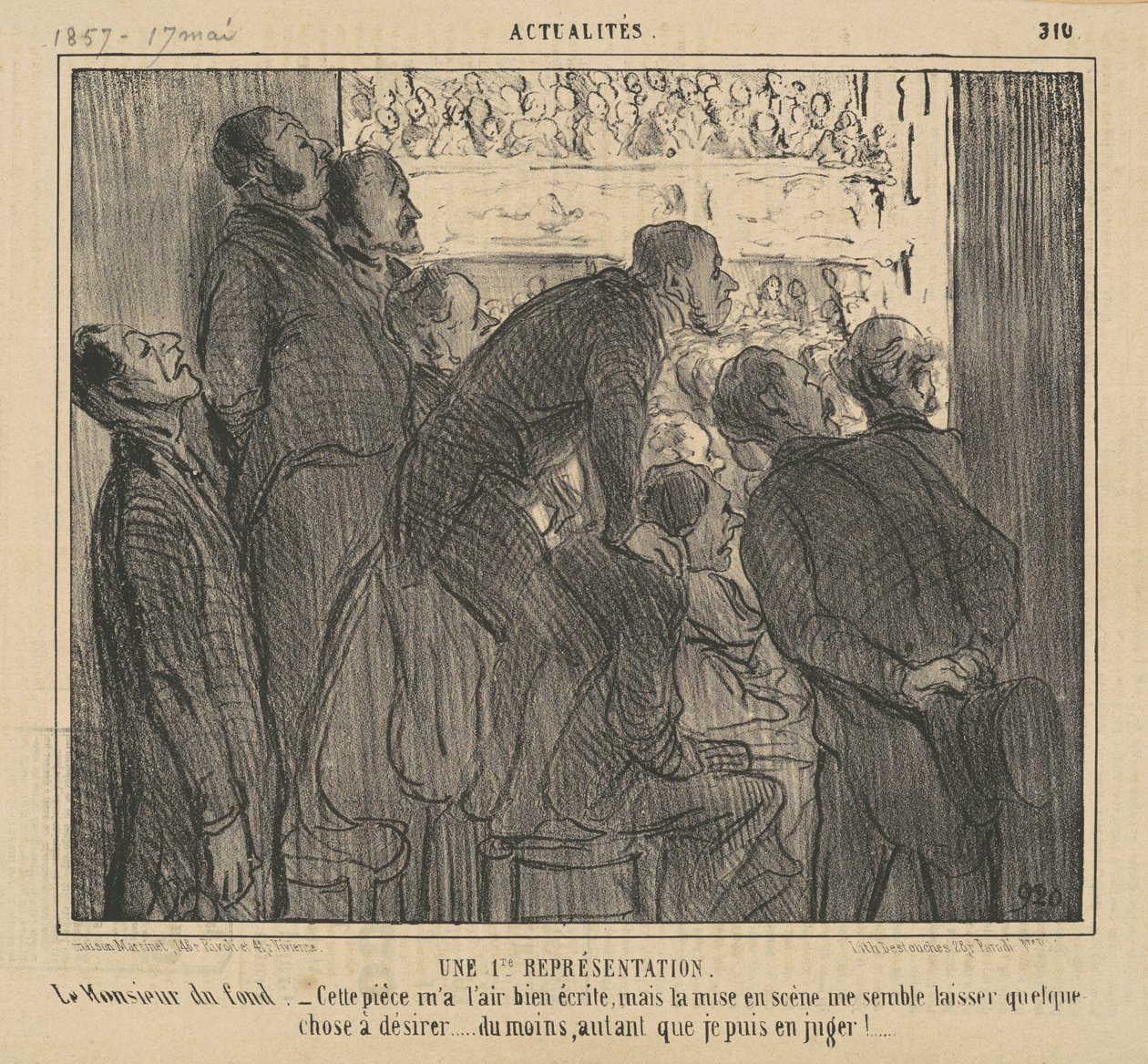En første representasjon av aksjemarkedet av Honoré Daumier