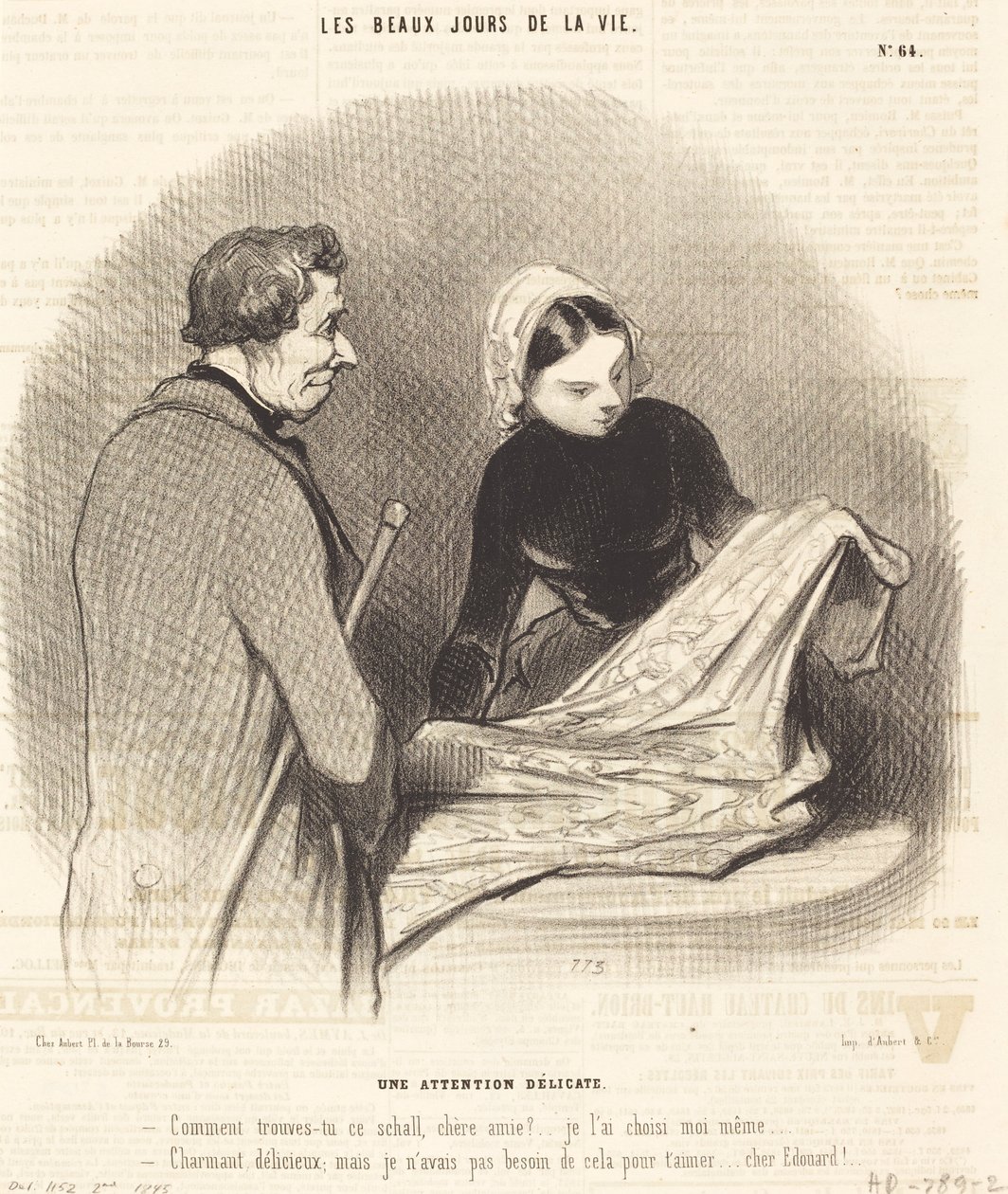 En delikat oppmerksomhet av Honoré Daumier