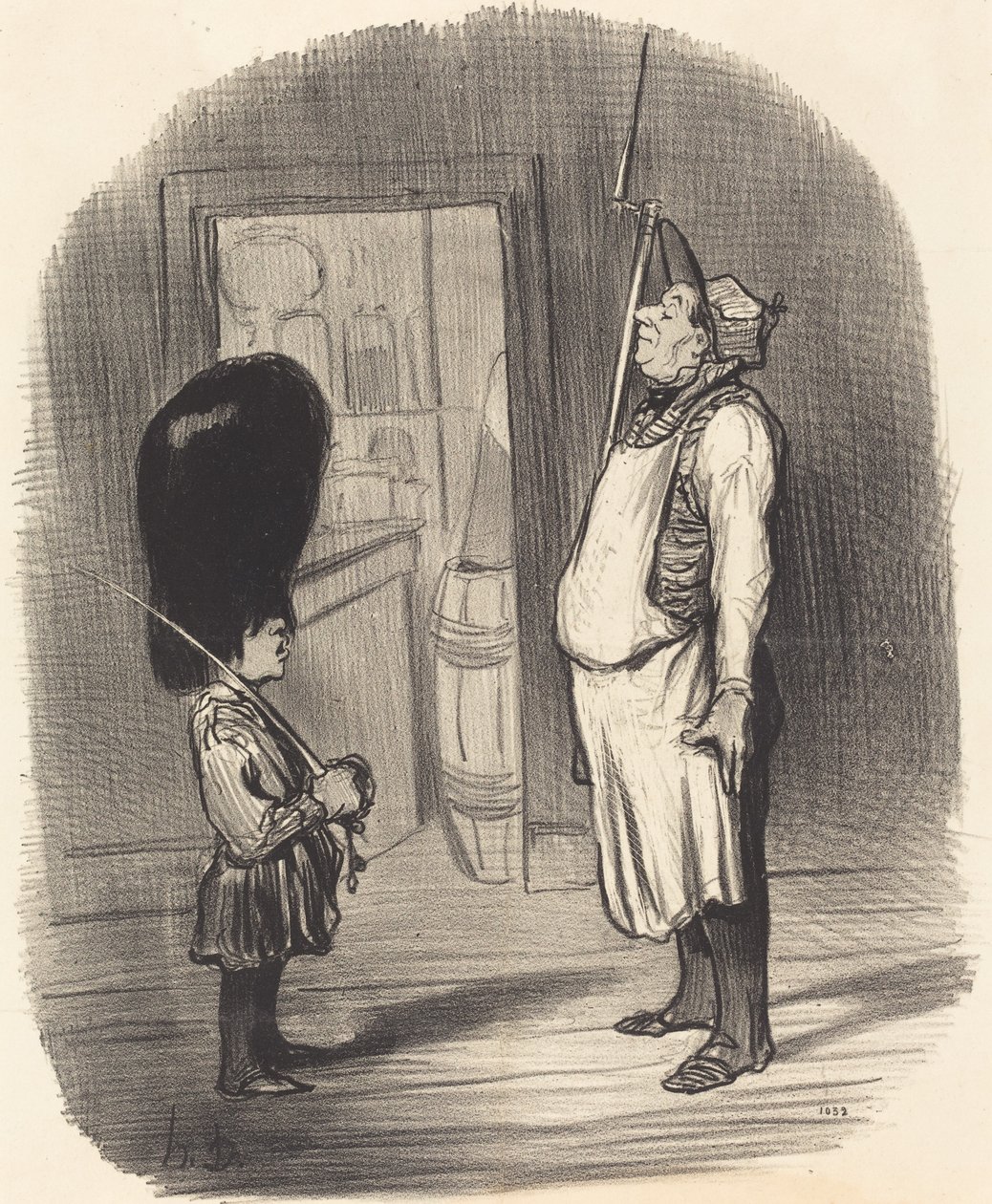 En familie hvor krigerinstinktet bor av Honoré Daumier