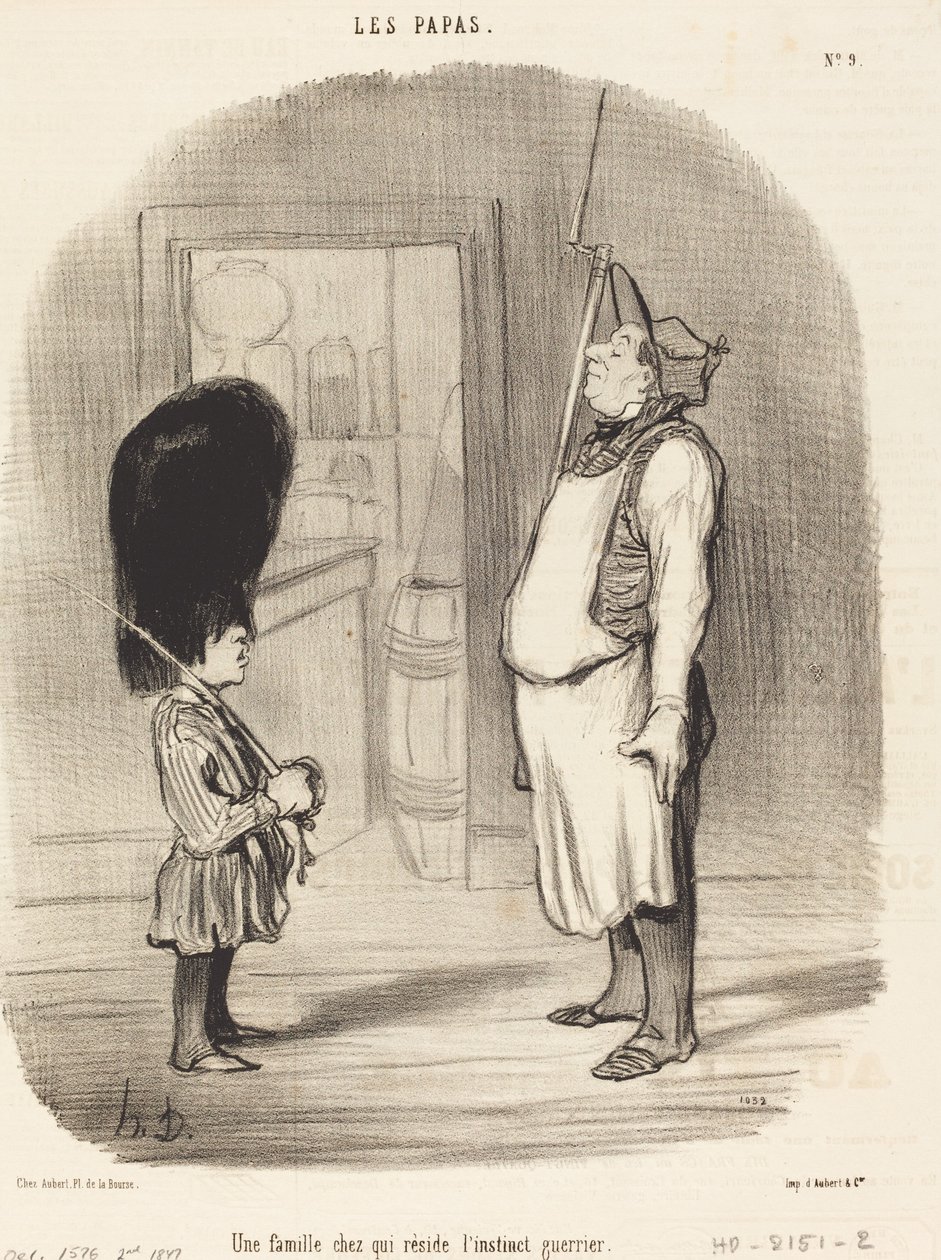 En familie hvor krigerinstinktet bor av Honoré Daumier