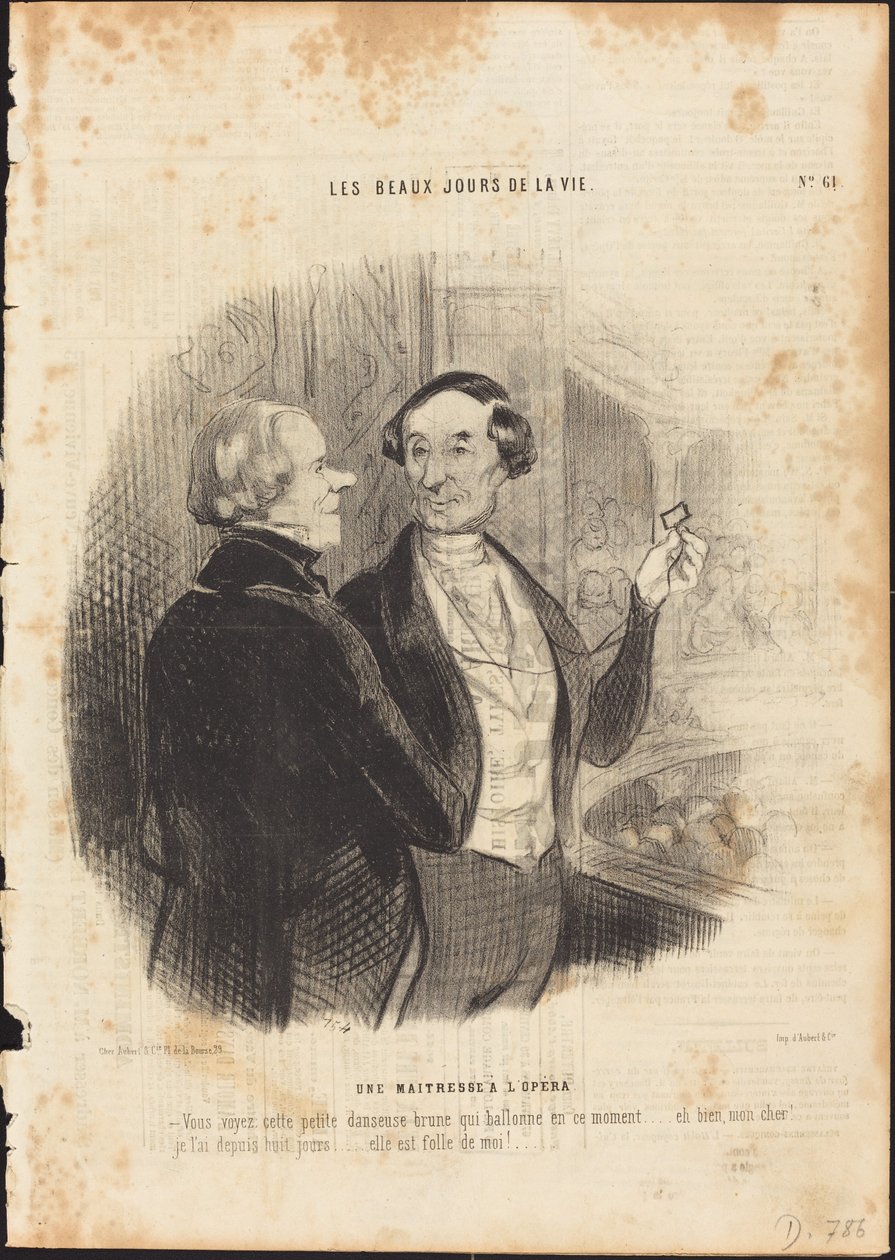 En elskerinne ved operaen av Honoré Daumier