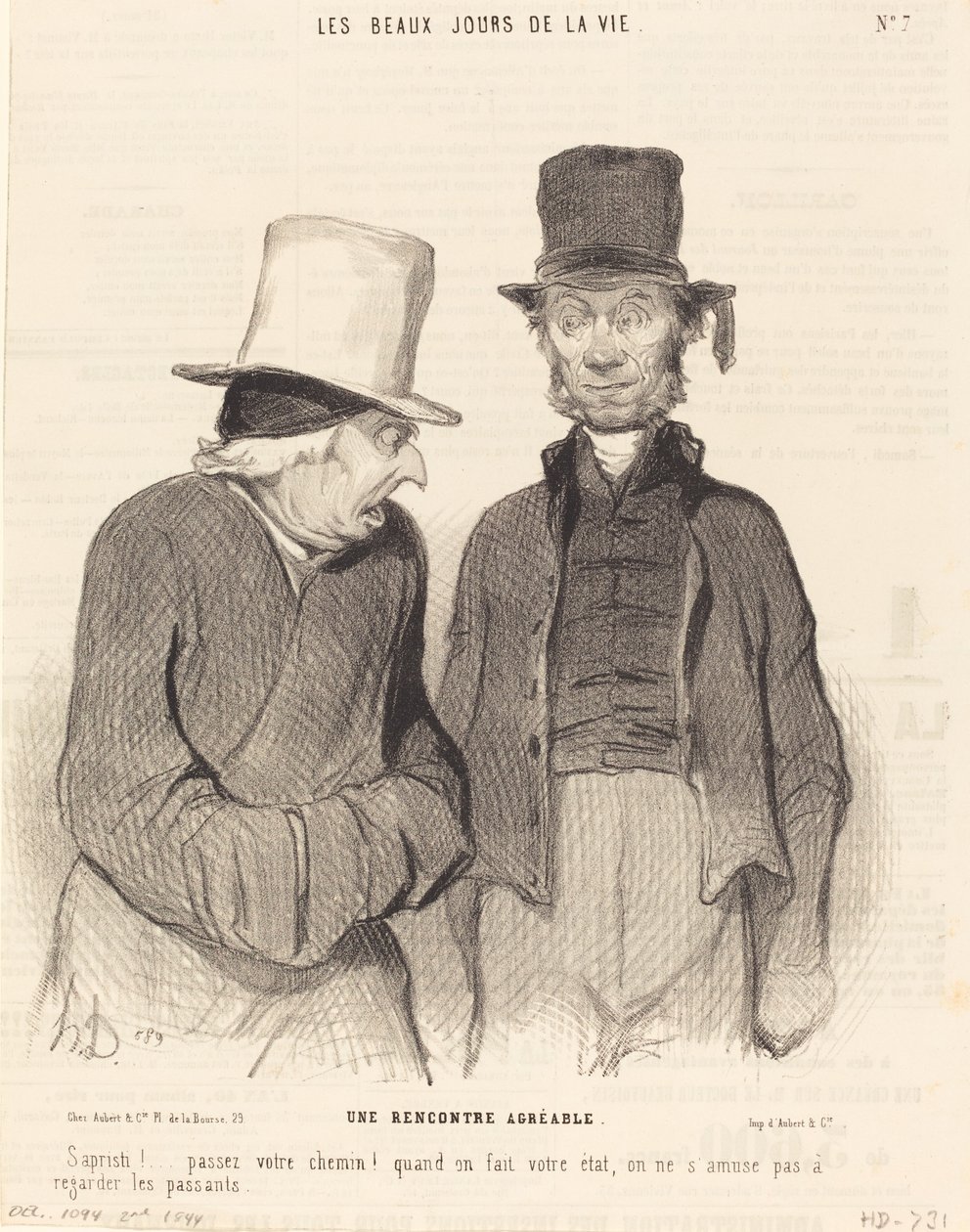 Et hyggelig møte av Honoré Daumier