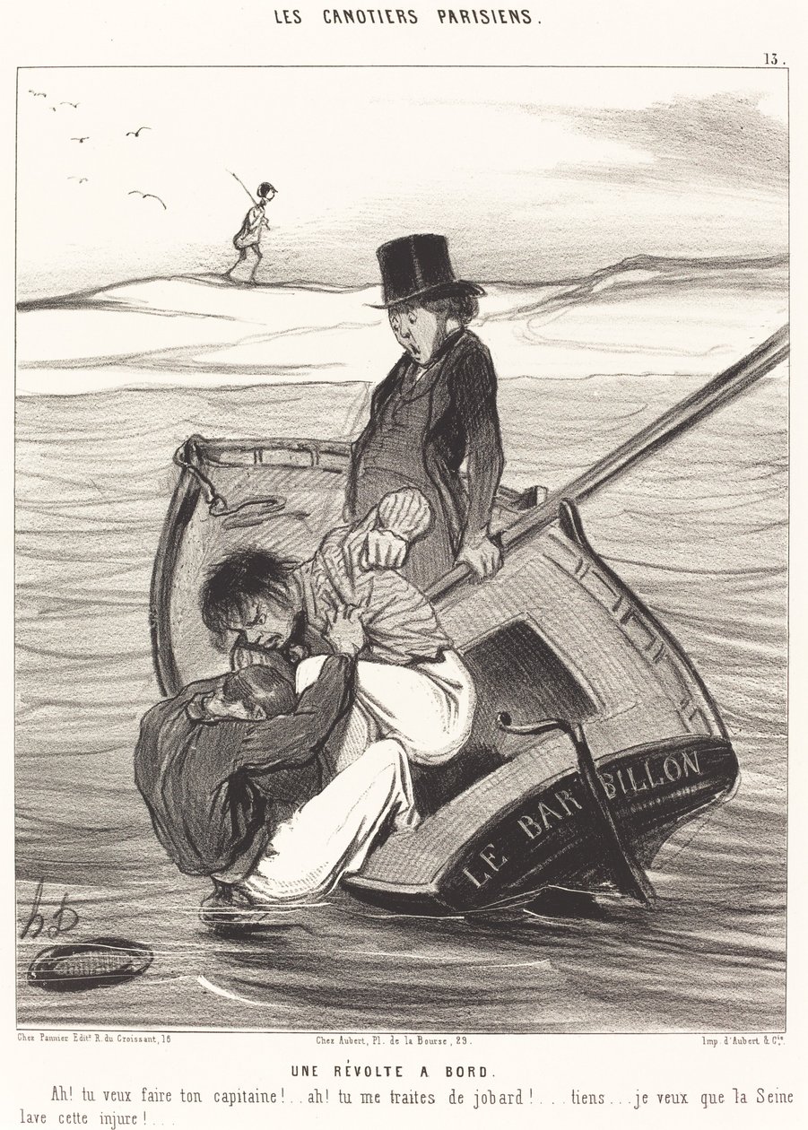 Et opprør om bord av Honoré Daumier